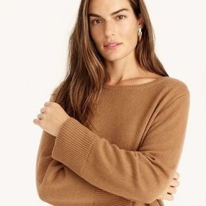 J. Crew Wool and Recycled Cashmere Oversized Crewneck Sweater